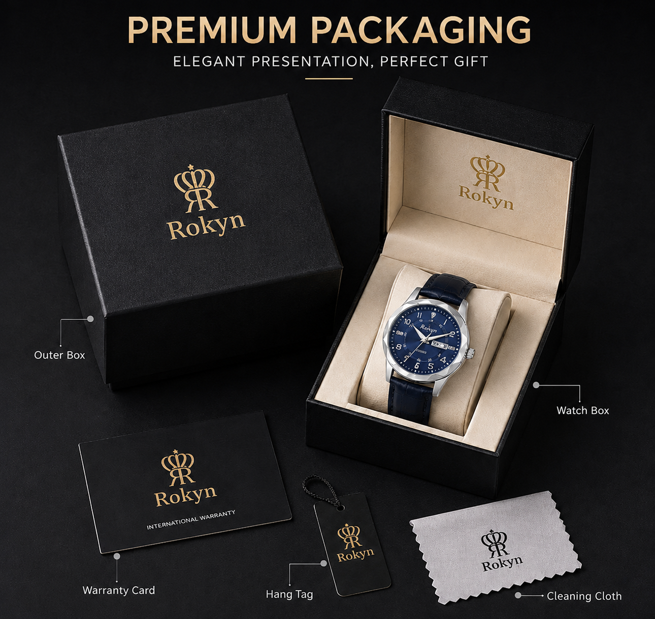 Men's Business Leather Strap Quartz Watch