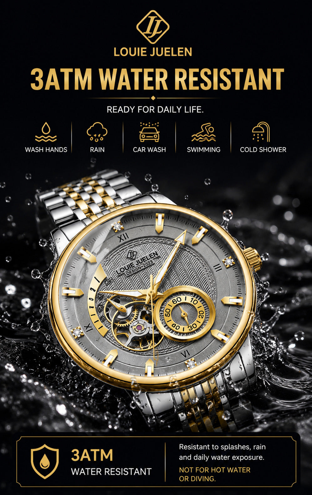 Louie Julen FLYER X1 — 42mm Automatic Skeleton Watch