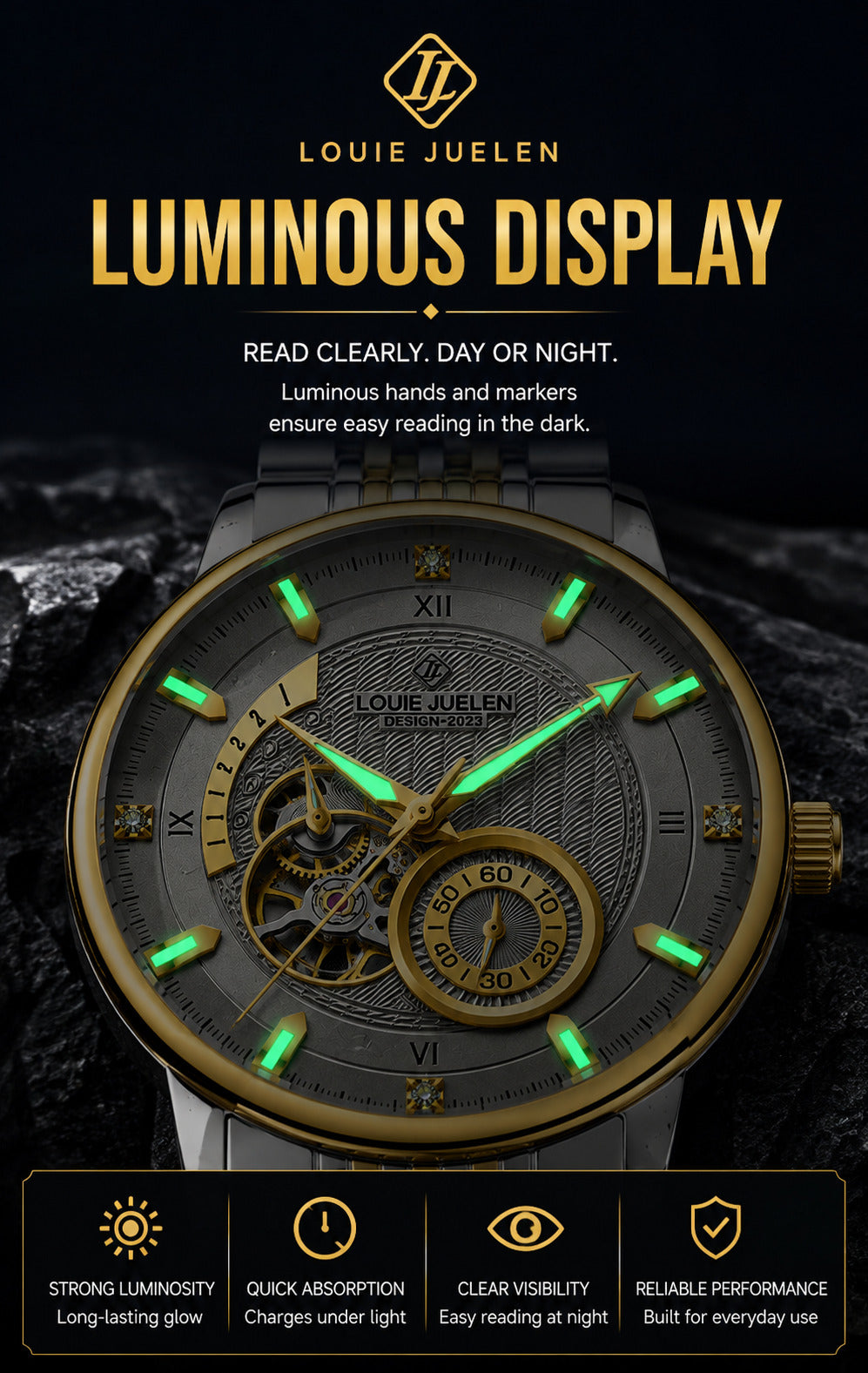 Louie Julen FLYER X1 — 42mm Automatic Skeleton Watch