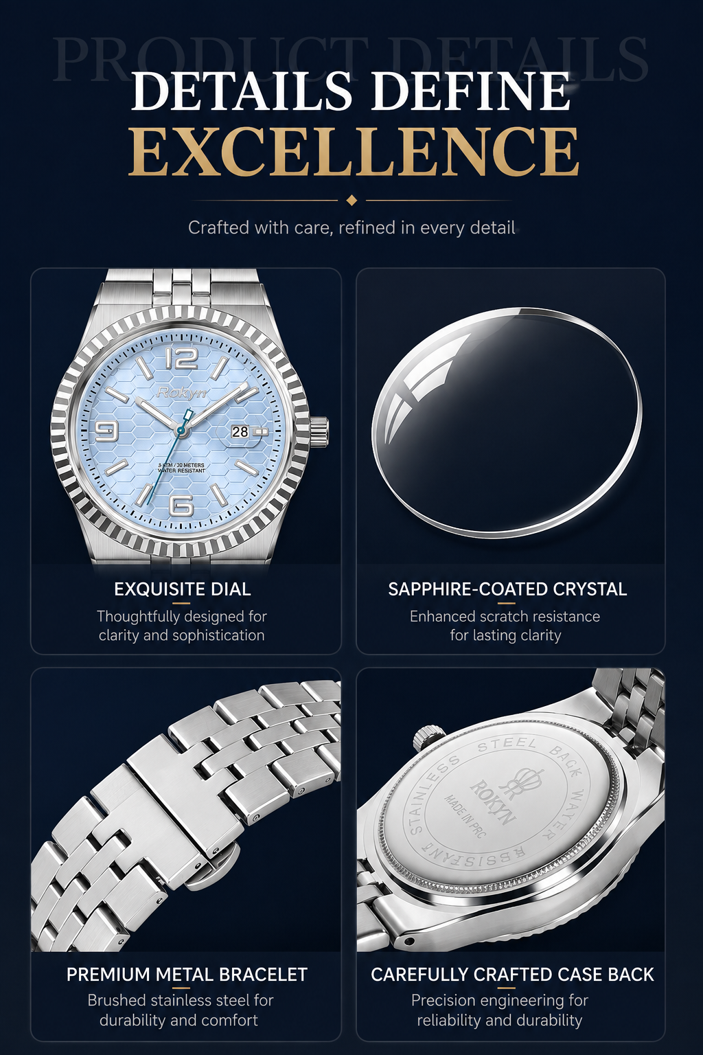 Rokyn Men's Luxury Quartz Watch