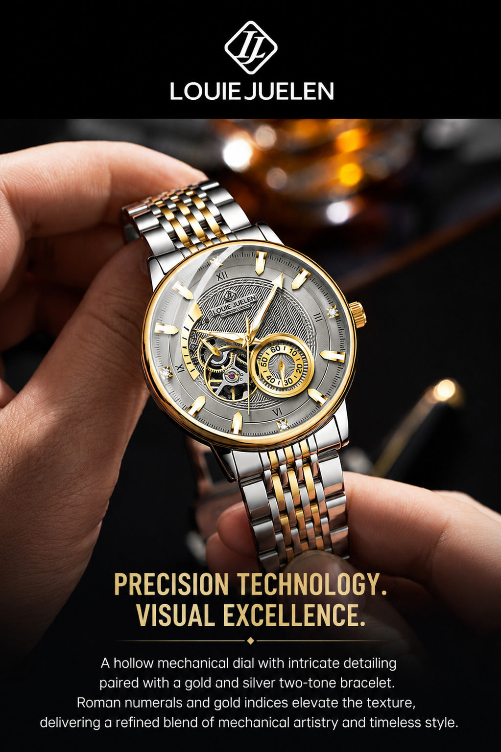 Louie Julen FLYER X1 — 42mm Automatic Skeleton Watch