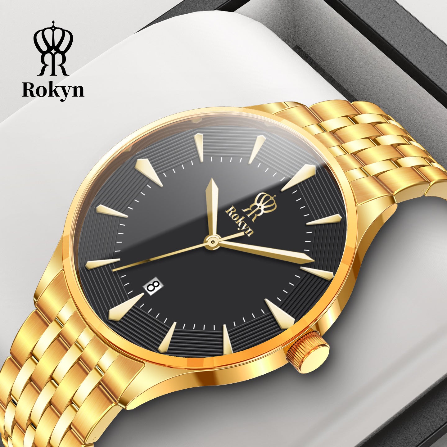 Rokyn Timeless Elegance Gold Men's Watch