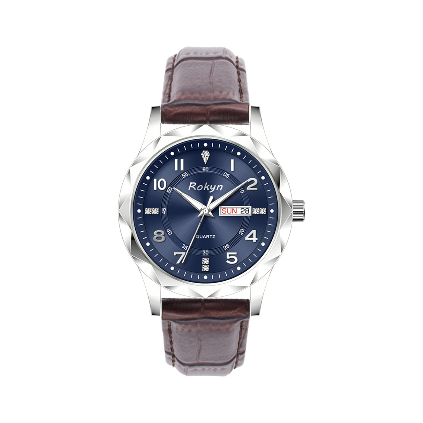 Men's Dual Calendar Leather Watch