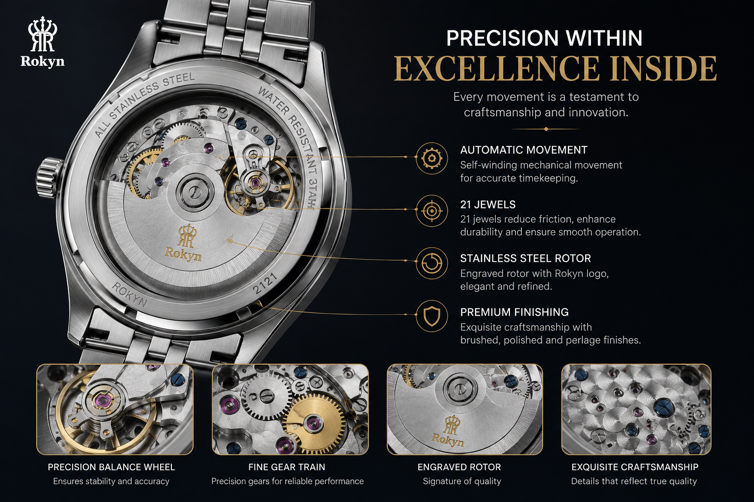 Rokyn Men's Luxury Quartz Watch