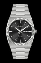 ROKYN Men's Stainless Steel Quartz Business Watch – Day & Date