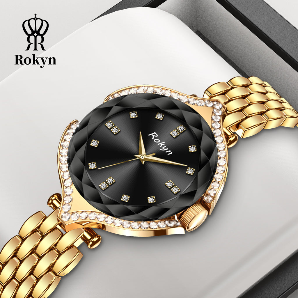 ROKYN Men's Dual Calendar Leather Watch