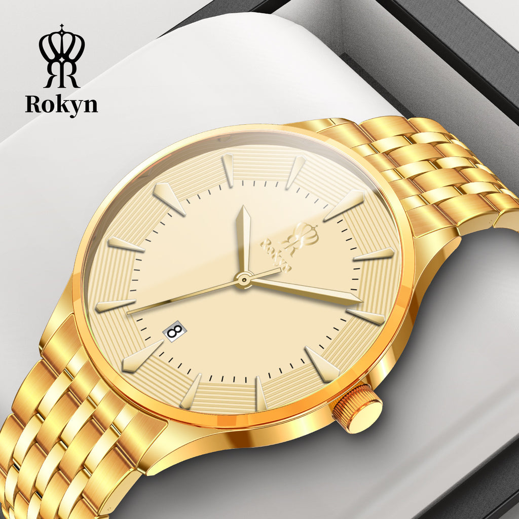 Rokyn Timeless Elegance Gold Men's Watch