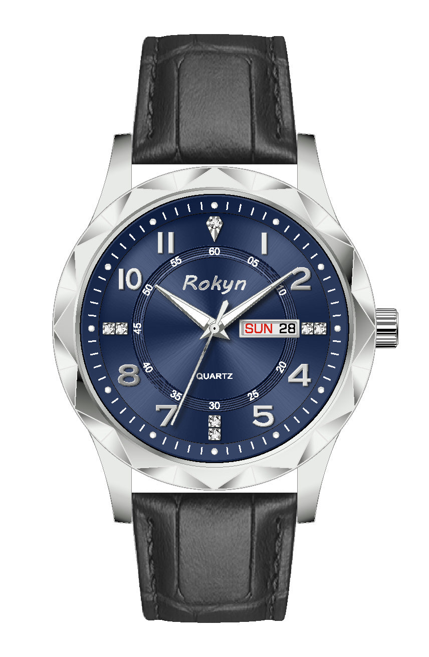 Men's Dual Calendar Leather Watch