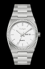 ROKYN Men's Stainless Steel Quartz Business Watch – Day & Date