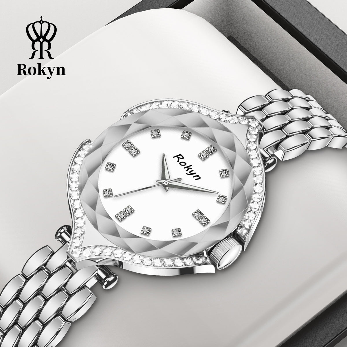 ROKYN Men's Dual Calendar Leather Watch
