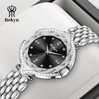 ROKYN Men's Dual Calendar Leather Watch