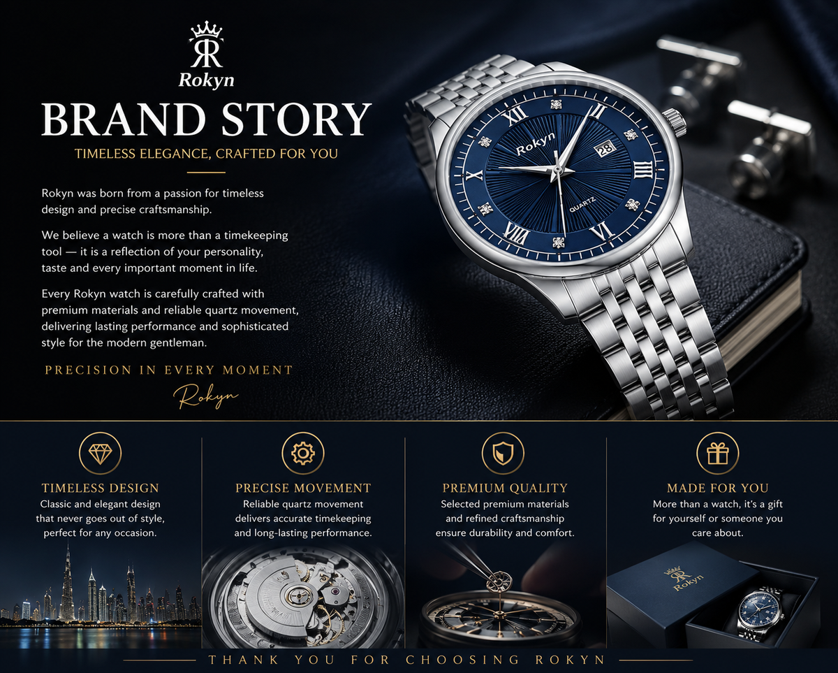 Rokyn Men's Business Quartz Watch