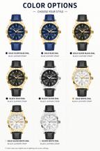 Men's Dual Calendar Leather Watch