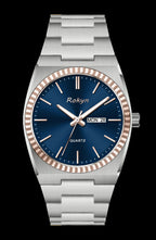 ROKYN Men's Stainless Steel Quartz Business Watch – Day & Date