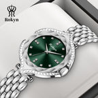 ROKYN Men's Dual Calendar Leather Watch