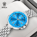 ROKYN Men's Dual Calendar Leather Watch