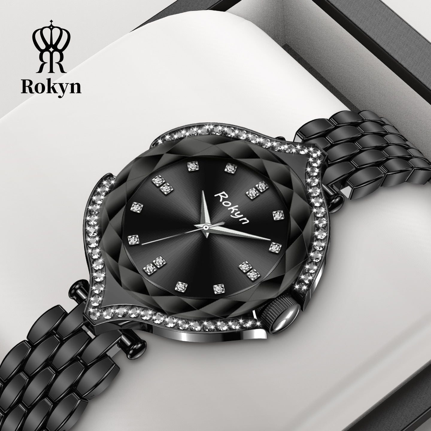 ROKYN Men's Dual Calendar Leather Watch