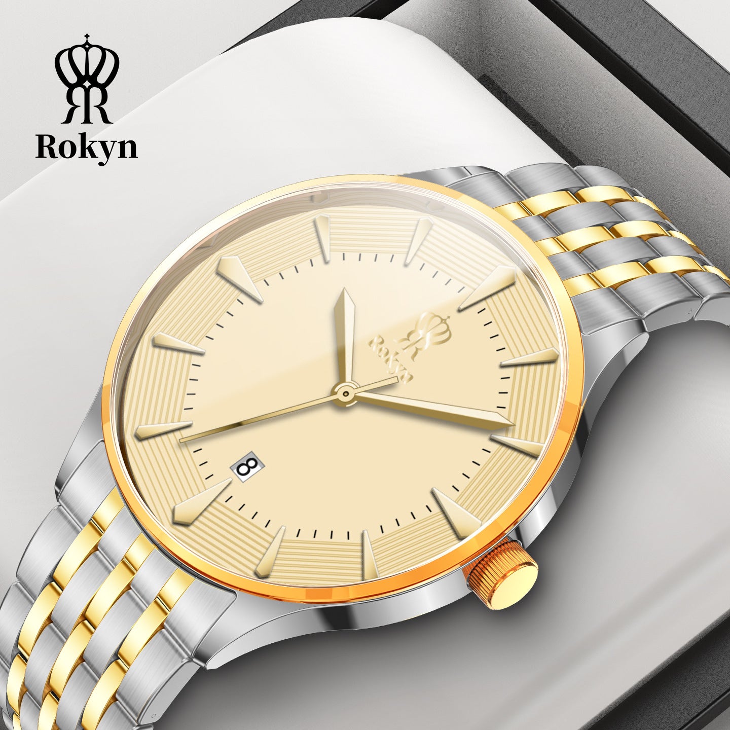 Rokyn Timeless Elegance Gold Men's Watch