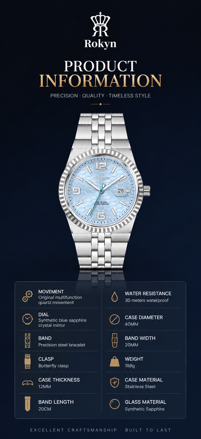 Rokyn Men's Luxury Quartz Watch