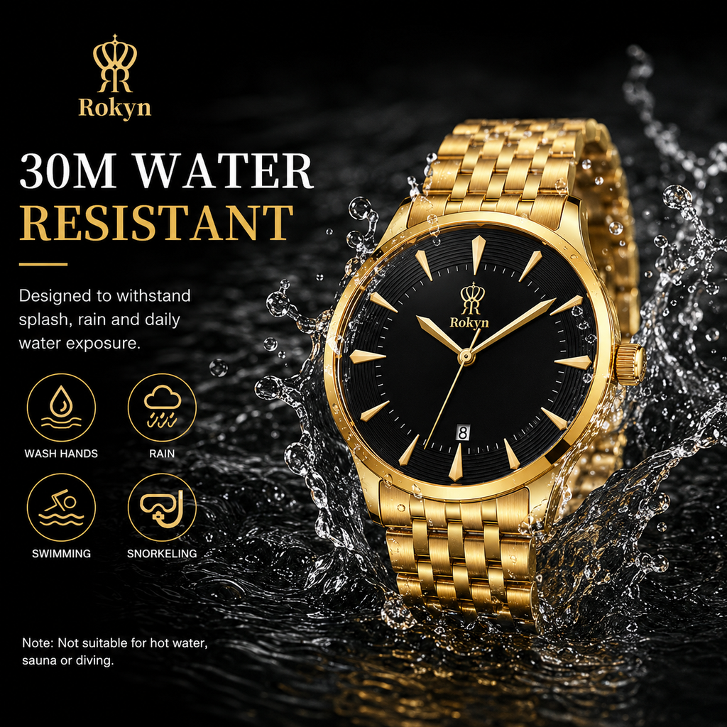 Rokyn Timeless Elegance Gold Men's Watch
