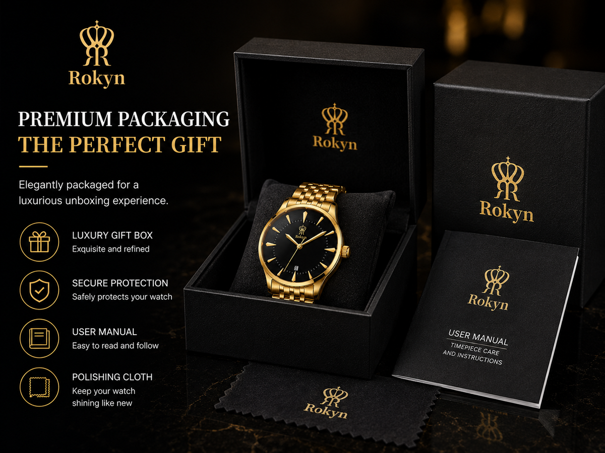 Rokyn Timeless Elegance Gold Men's Watch