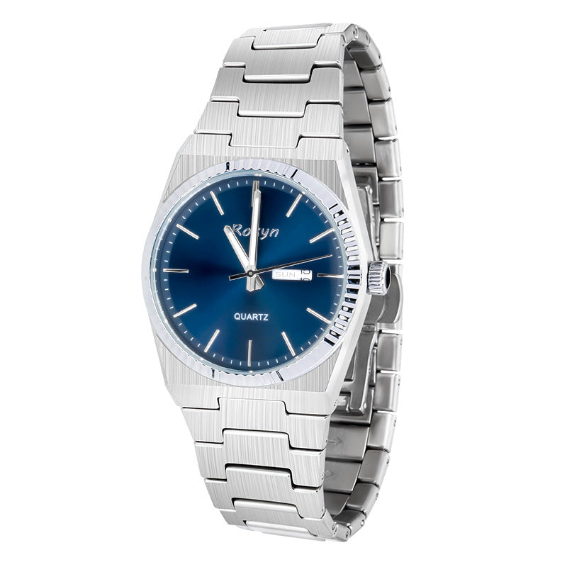ROKYN Men's Stainless Steel Quartz Business Watch – Day & Date
