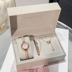 Women's Fashion Bracelet Watch Gift Set | Quartz Watch with Bracelet & Necklace