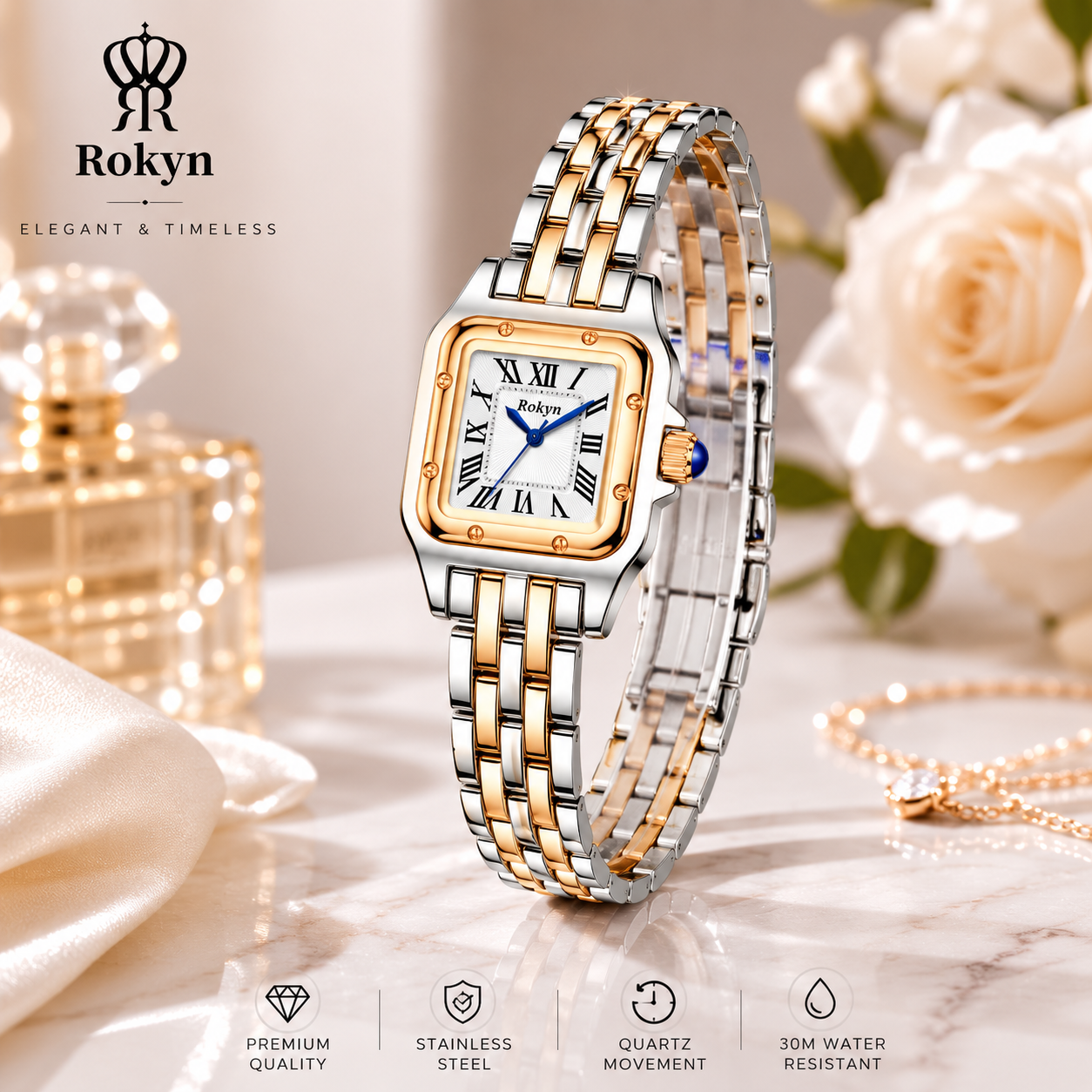 Rokyn Women's Square Quartz Watch