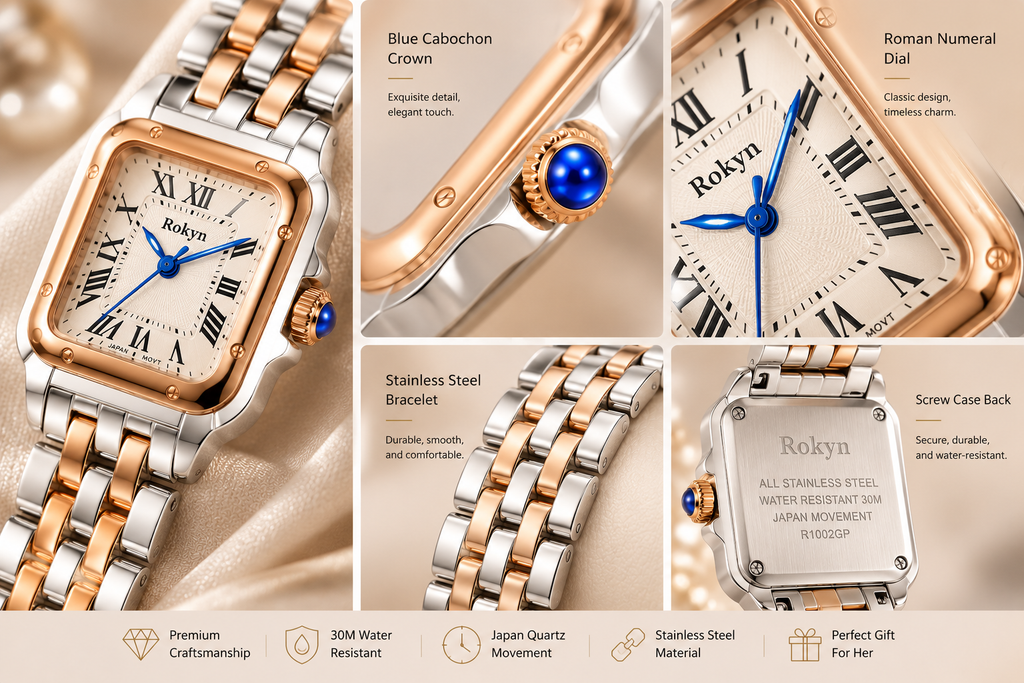 Rokyn Women's Square Quartz Watch