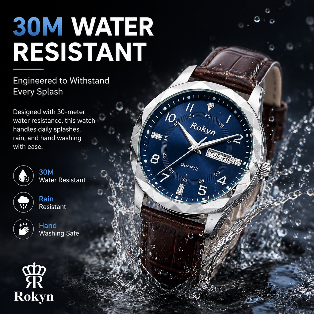 Men's Dual Calendar Leather Watch