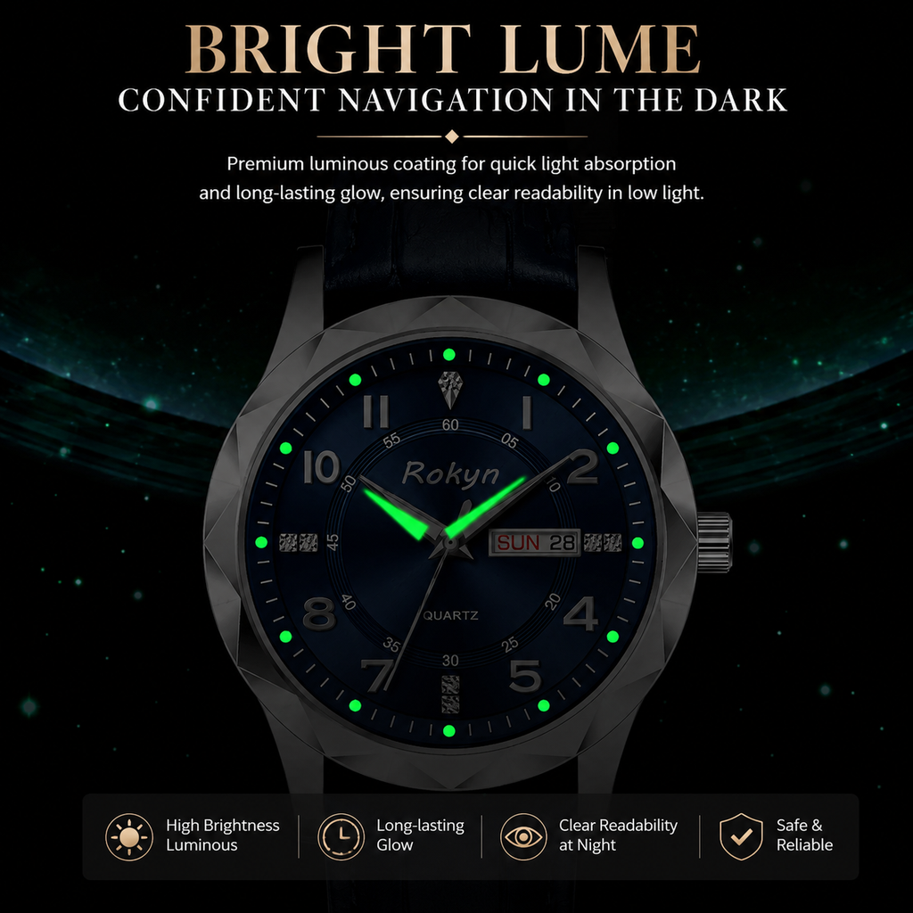 Men's Dual Calendar Leather Watch