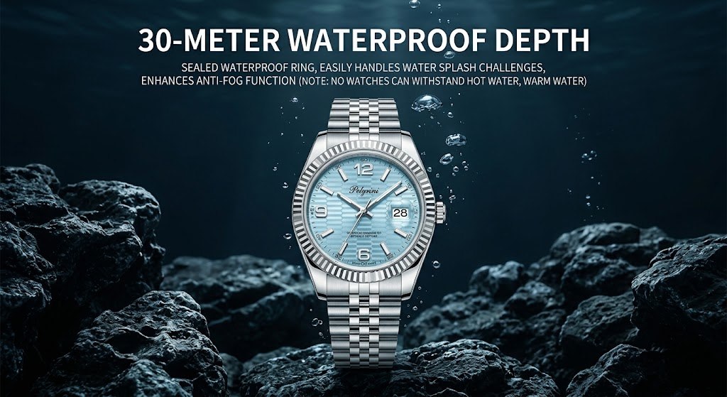 Luxury Men's Quartz Watch with Calendar