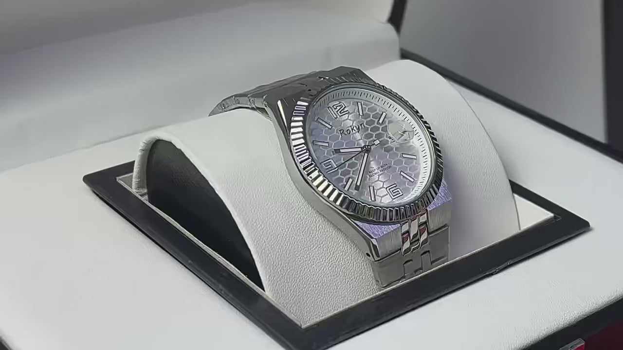 ROKYN Luxury Men's Quartz Watch with Calendar