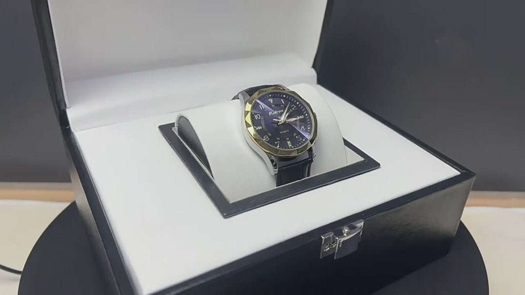 Men's Business Leather Strap Quartz Watch